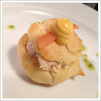 Smoked salmon puff